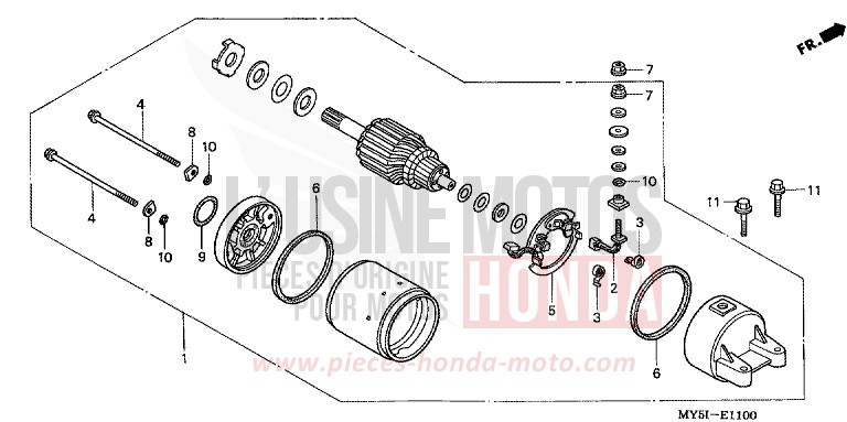ANLASSER von CB1300 Super Bold'or ABS RICH RED METALLIC (R255) von 2002